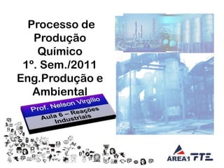  Processo de Produção Químico 1º. Sem./2011 Eng.Produção e Ambiental 