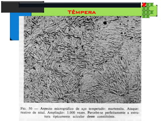 28
Tecnologia dos Materiais
Aços para Construção Mecânica
Têmpera
 