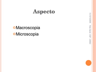 Macroscopia Microscopia 13-15/10/2009 Pato Geral - CGF - 2009/2 
