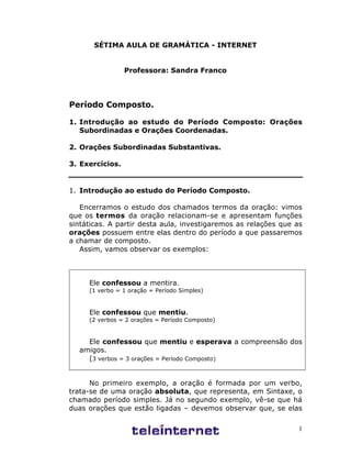Estudo Da Sintaxe, PDF, Assunto (gramática)