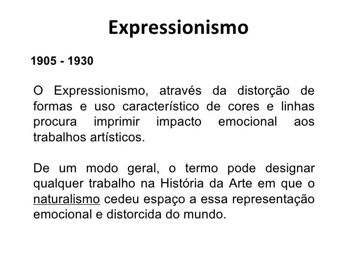 Explique A Diferença Entre Expressionismo E Impressionismo