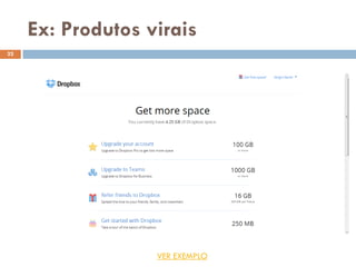 Ex: Produtos virais
22
VER EXEMPLO
 