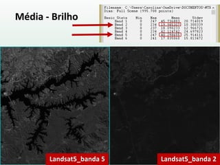 Média - Brilho
Landsat5_banda 5 Landsat5_banda 2
 