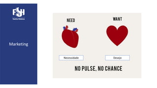 Marketing
Necessidade Desejo
 