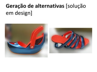 Geração de alternativas [solução
em design]
 