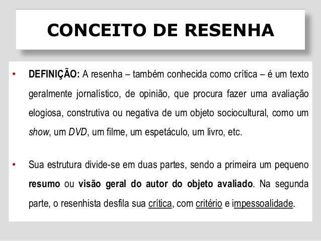 Texto para fazer resenha critica