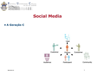 Social Media
• A Geração C

18/10/13

7

 