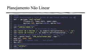 Planejamento Não Linear
 