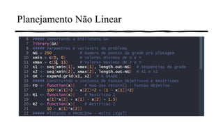 Planejamento Não Linear
 