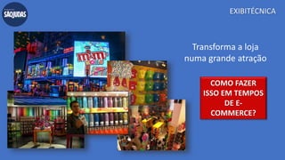 EXIBITÉCNICA
Transforma a loja
numa grande atração
COMO FAZER
ISSO EM TEMPOS
DE E-
COMMERCE?
 