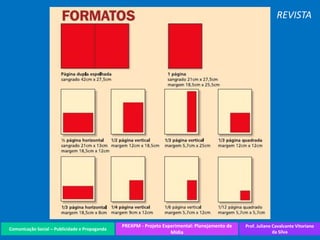 Comunicação Social – Publicidade e Propaganda
PREXPM - Projeto Experimental: Planejamento de
Mídia
Prof. Juliane Cavalcante Vitoriano
da Silva
REVISTA
 