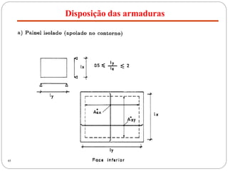 Disposição das armaduras
45
 