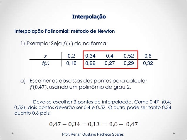 Interpolação - Parte II - @professorenan