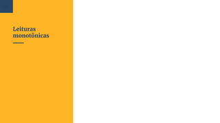 Leituras
monotônicas
83
 