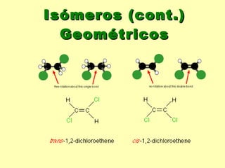 Isómeros (cont.) Geométricos 