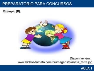 PROAB 2010 AULA 1 PREPARATÓRIO PARA CONCURSOS Disponível em:  www.bichosdamata.com.br/imagens/planeta_terra.jpg Exemplo (B). 