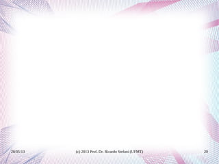 28/05/13 (c) 2013 Prof. Dr. Ricardo Stefani (UFMT) 20
 