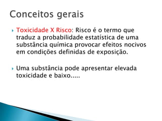 Toxicologia aula 01 - Toxicologia Ambiental - Studocu