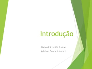 Introdução
Michael Schmidt Duncan
Adelson Guaraci Jantsch
 