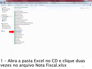 Caminhos
Do
Emprego
1 – Abra a pasta Excel no CD e clique duas
vezes no arquivo Nota Fiscal.xlsx 51
 