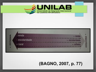 (BAGNO, 2007, p. 77)
 