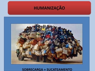 HUMANIZAÇÃO
SOBRECARGA + SUCATEAMENTO
 