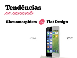 Tendências
no momento
Skeuomorphism Flat Designvs.
 