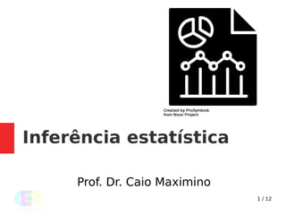 1 / 12
Inferência estatística
Prof. Dr. Caio Maximino
 