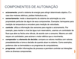 COMPONENTES DE AUTOMAÇÃO
 