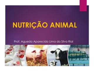NUTRIÇÃO ANIMAL
Prof. Agueda Aparecida Lima da Silva Rial
 