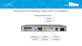 Como aceder ao IOS num equipamento: interfaces disponíveis nos equipamentos
 