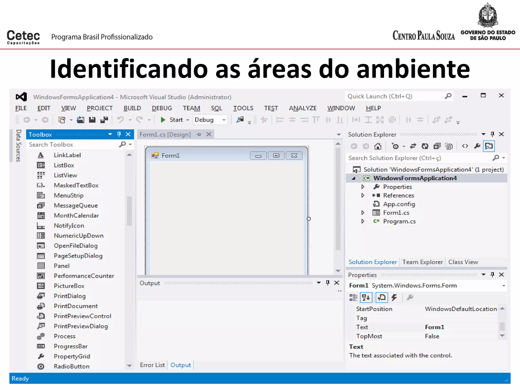 Identificando as áreas do ambiente
 