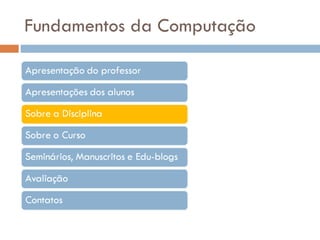 Fundamentos da Computação 