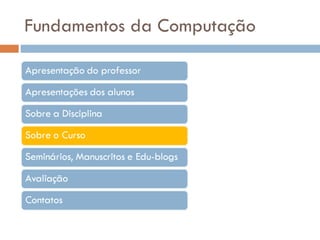 Fundamentos da Computação 