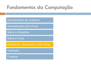 Fundamentos da Computação 