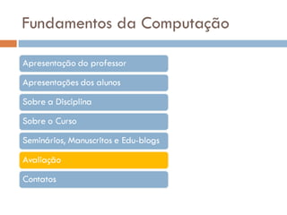 Fundamentos da Computação 
