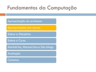 Fundamentos da Computação 