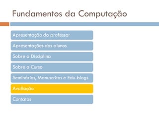 Fundamentos da Computação 