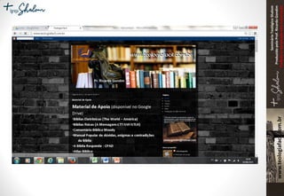 SeminárioTeológicoShalom
ProduzidopeloProf.RicardoGondim
Proibidaareproduçãosemautorização
 