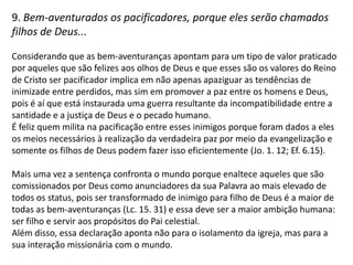 A Ética do Sermão do Monte




                                                           Aula 3
Escola Bíblica Dominical – 1º semestre/ 2013 – Igreja Presbiteriana da Mooca
                Professores: João Eduardo e Ricardo Bressan
 