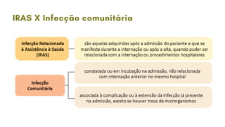 IRAS X Infecção comunitária
 