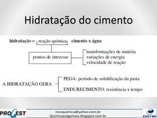 Hidratação do cimento
 