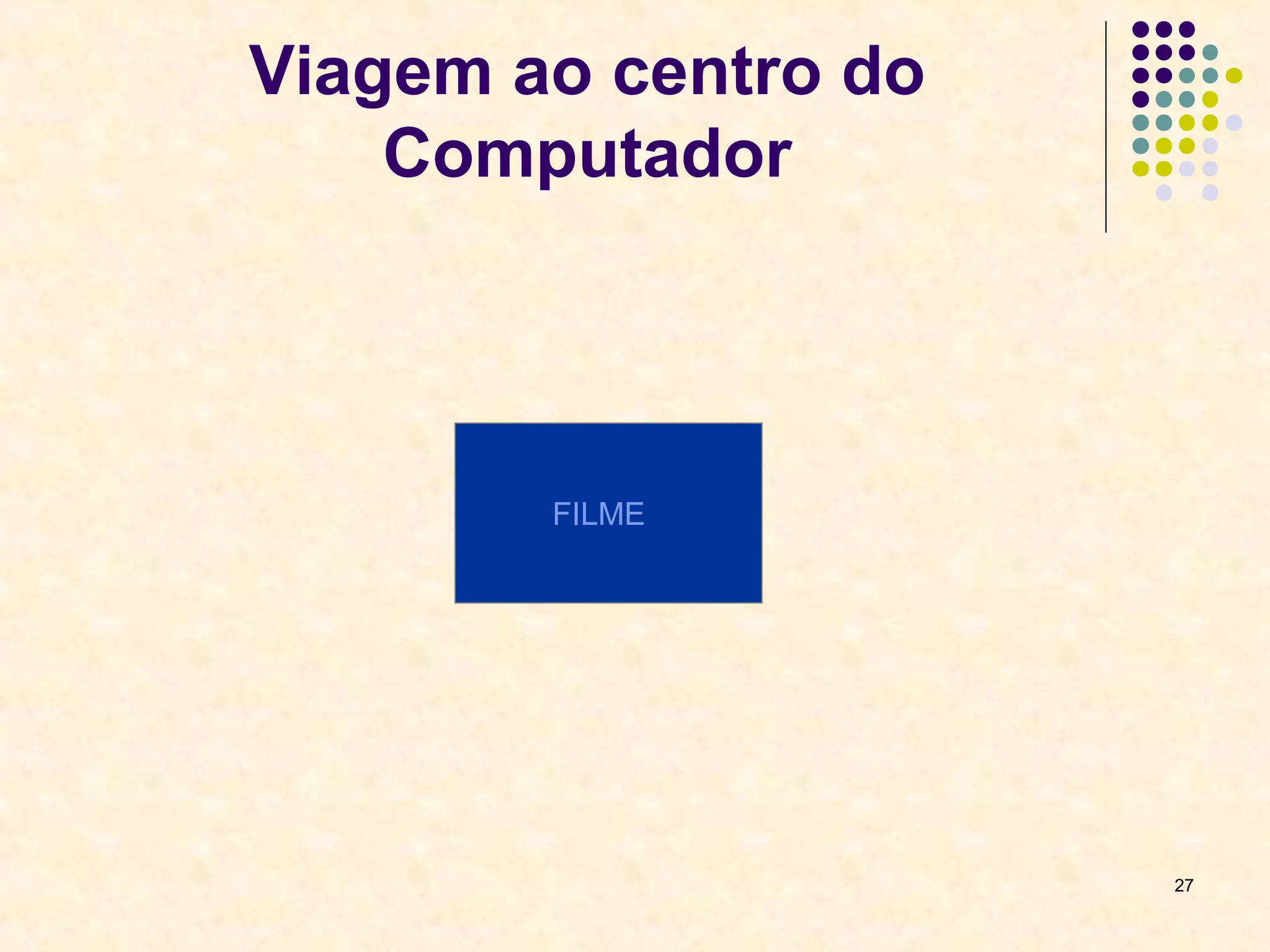 27 
Viagem ao centro do 
Computador 
FILME 
 