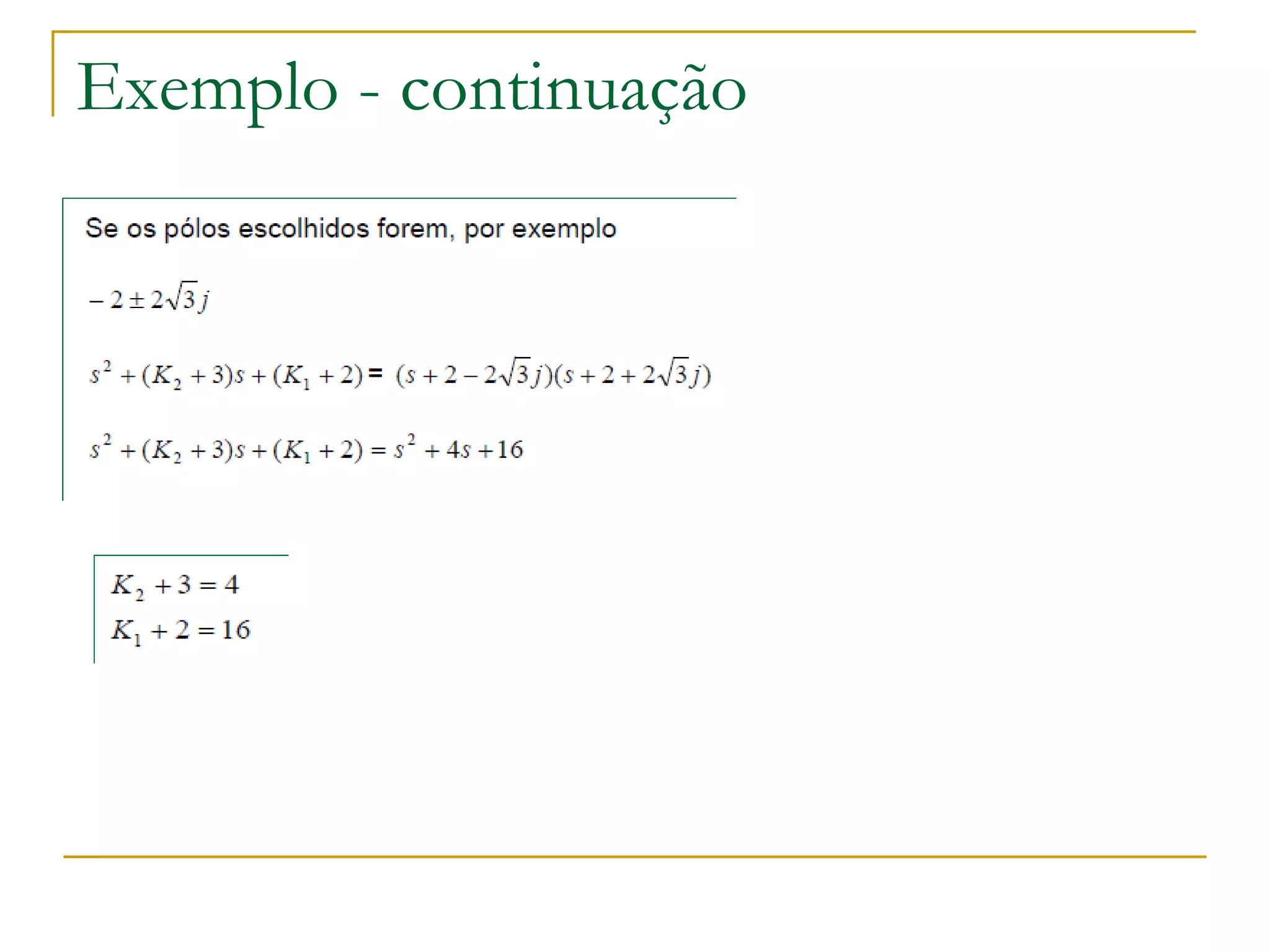 Exemplo - continuação 