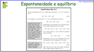 Espontaneidade e equilíbrio
Prof.: Maurício Pereira
21
 