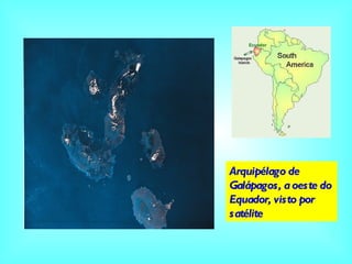 Arquipélago de Galápagos, a oeste do Equador, visto por satélite 