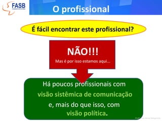 Grandes grupos– segundo TorquatoGrupo FOLHALógica editorial ditada pelo lucroSem compromisso com grupos (aparente)Jornalismo apressadoPatrocínio de bandeiras sociaisSuporte de pesquisa – apoio editorialNervosismo das equipesImprevisível/arrebatadoProprietário carismático dá o tom (não aparece nos editoriais)Alto poder de leiturabilidade/legitimidadeGrande penetração dos segmentos médios/setores avançadosEstilo: busca manter imparcialidade e ser críticoEquipe: grande rotatividade - baixa média de faixa etária - bons colunistasProfa. Josy Anne Dallapicola