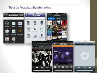 Tipos	
  de	
  Pesquisas:	
  Benchmarking
!3304/04/14
 