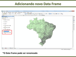 Adicionando novo Data Frame
*O Data Frame pode ser renomeado
 