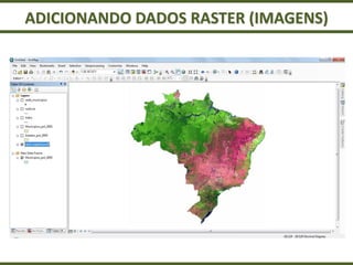 ADICIONANDO DADOS RASTER (IMAGENS)
 